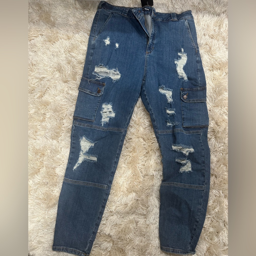 NWT Fashion Nova Cargo Jeans
